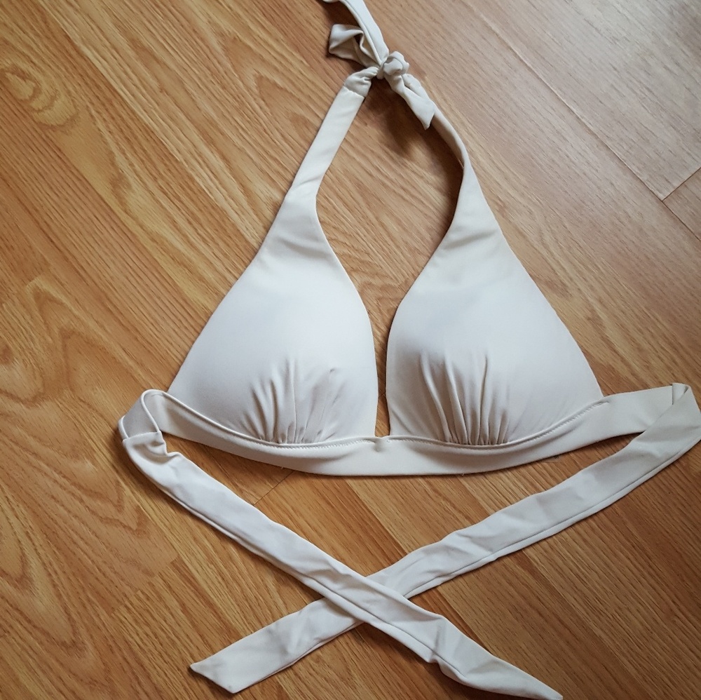 White VS bathing suit push up top